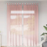 Cortinas de gasa con bolsillos para varillas 2 uds. rosa 1