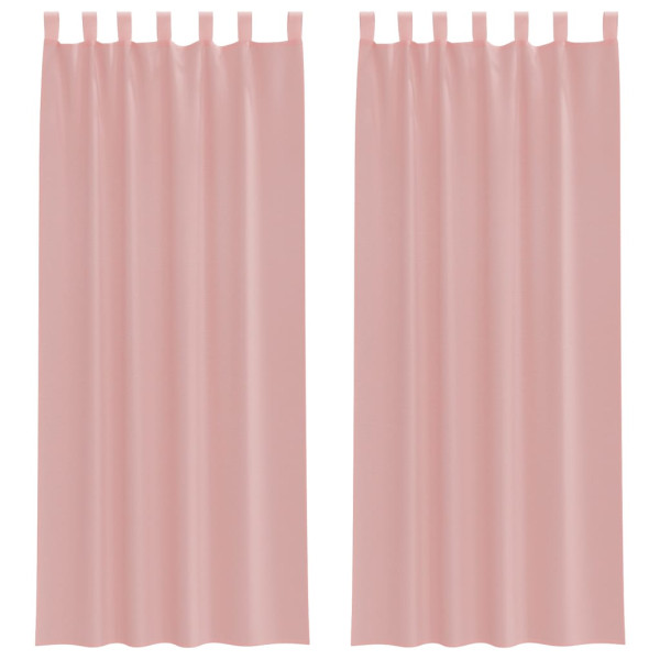 Cortinas de gasa con bolsillos para varillas 2 uds. rosa M 2