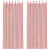 Cortinas de gasa con bolsillos para varillas 2 uds. rosa 2