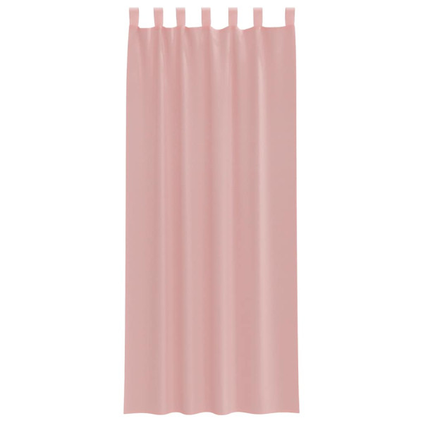 Cortinas de gasa con bolsillos para varillas 2 uds. rosa M 4