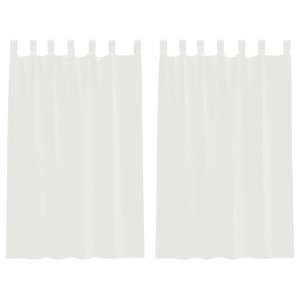 Cortinas de gasa con bolsillos para varillas 2 uds. blanco H
