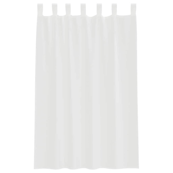 Cortinas de gasa con bolsillos para varillas 2 uds. blanco M 4