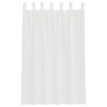 Cortinas de voile com bolsos para varão 2 pcs branco 4