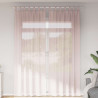 Cortinas de voile com bolsos para varão 2 pcs rosa-claro 1