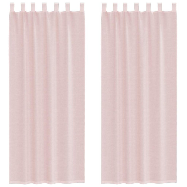 Cortinas de gasa con bolsillos para varillas 2 uds. rosa claro M 2