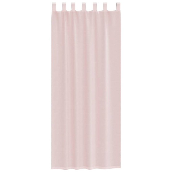 Cortinas de voile com bolsos para varão 2 pcs rosa-claro M 4