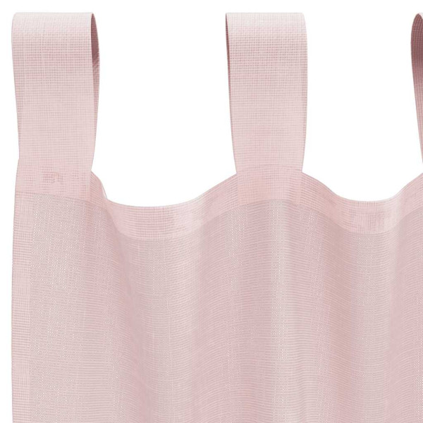 Cortinas de voile com bolsos para varão 2 pcs rosa-claro M 5