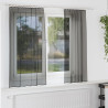 Cortinas de voile com aba 2 pcs preto 1