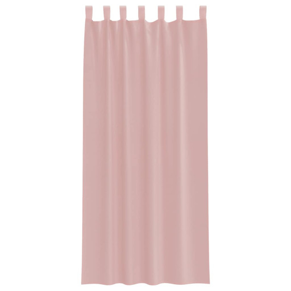 Cortinas de gasa con bolsillos para varillas 2 uds. rosa M 4