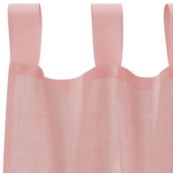 Cortinas de gasa con bolsillos para varillas 2 uds. rosa M 5
