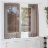 Cortinas de voile com aba 2 pcs castanho 1