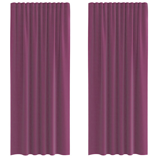 Cortinas de voile com laços 2 pcs roxo 140x245 cm M 2