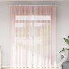Cortinas de voile com laços 2 pcs rosa-claro 140x260 cm 1