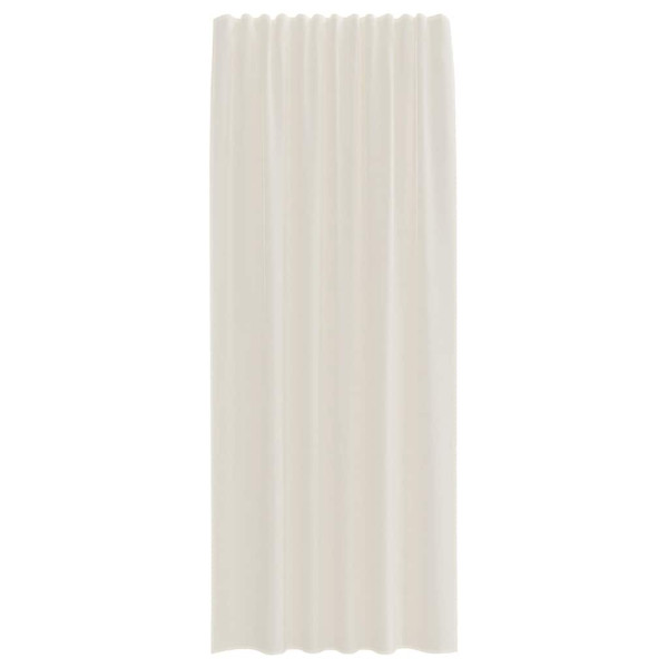 Cortinas de voile com aba 2 pcs creme M 4