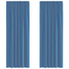Cortinas de gasa con trabillas 2 uds azul real 140x260 cm 2