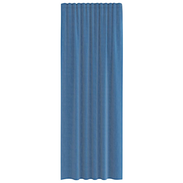 Cortinas de voile com laços 2 pcs azul real 140x260 cm M 4