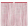 Cortinas de tiras 2 uds. color rosa 100x250 cm 2