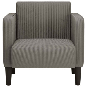 Sillón con reposabrazos gris claro 54 cm tejido de pana H