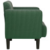 Sillón con reposabrazos verde jungla 54 cm tejido de pana 4