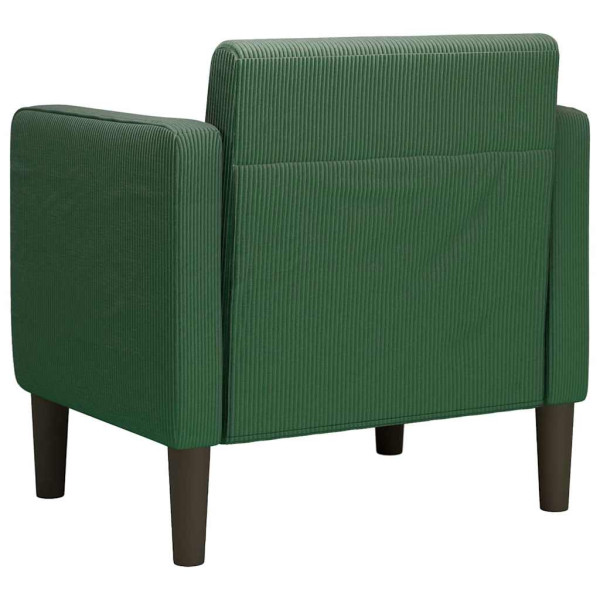 Sillón con reposabrazos verde jungla 54 cm tejido de pana M 5