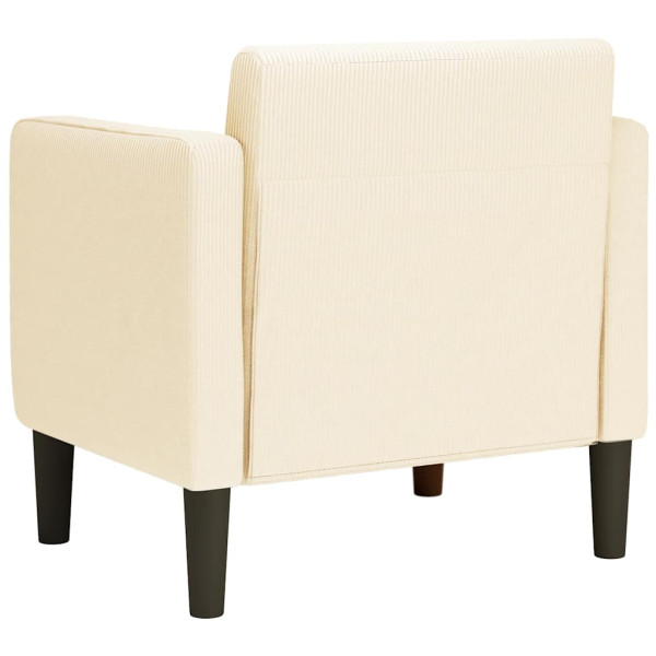 Sillón con reposabrazos color crema 54 cm tejido de pana M 5
