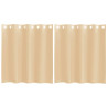 Cortinas de voile com ilhós 2 pcs areia 2