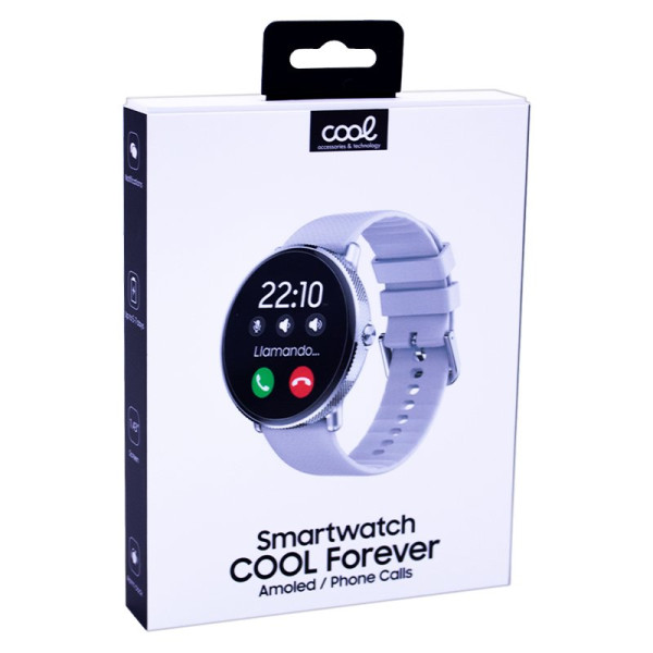 Smartwatch COOL Pantalla AMOLED Forever Silicona Gris (Llamadas, Salud, Deporte) M 10
