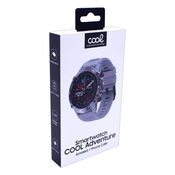 Smartwatch Pantalla Amoled COOL Adventure Silicona Gris (Llamadas, Salud...) M 11