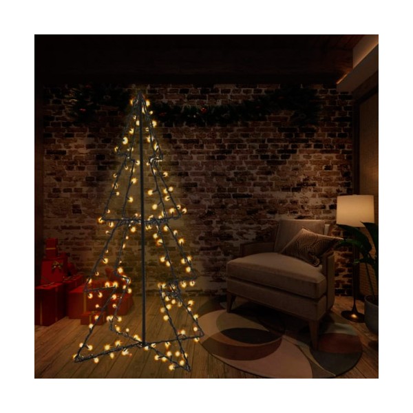 Árvore de Natal em cone 240 LEDs 115x150 cm interior e exterior M 4