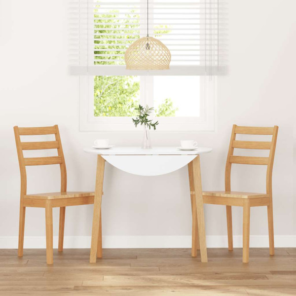 Sillas de comedor  2 uds madera maciza natural caucho M 3