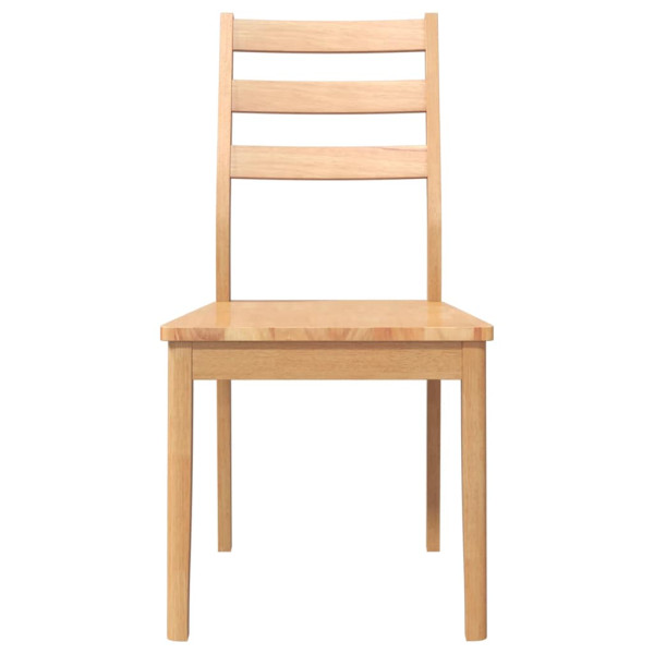 Cadeiras de jantar 2 pcs madeira seringueira maciça natural M 5