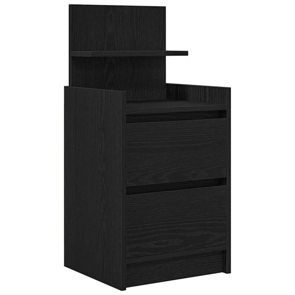 Mesas de cabeceira com 2 gavetas 2 pcs 38x34x80 cm preto M 5