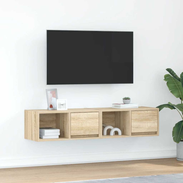 Muebles de TV 2 uds madera ingeniería roble Sonoma 60x31x25.5cm D