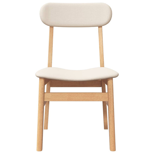 Sillas de comedor con cojines 2 uds madera maciza caucho M 5