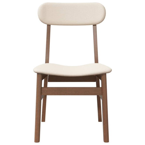 Cadeiras de jantar com almofadões 2 pcs madeira maciça castanho M 5