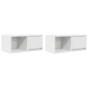 Móveis de TV 2 pcs 60x31x25.5 cm deriv. madeira branco 2