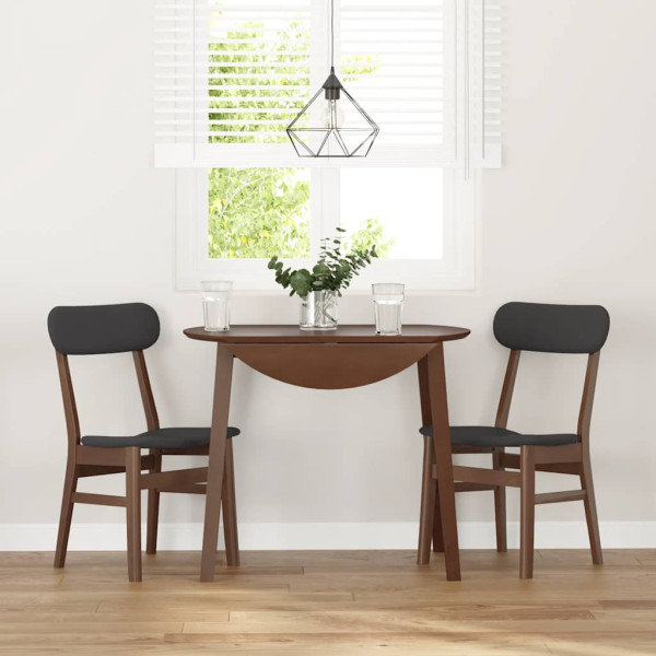 Cadeiras de jantar com almofadões 2 pcs madeira maciça castanho M 3