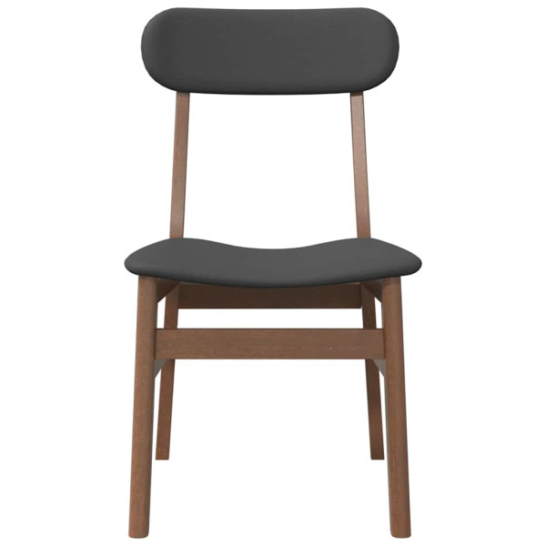 Cadeiras de jantar com almofadões 2 pcs madeira maciça castanho M 5