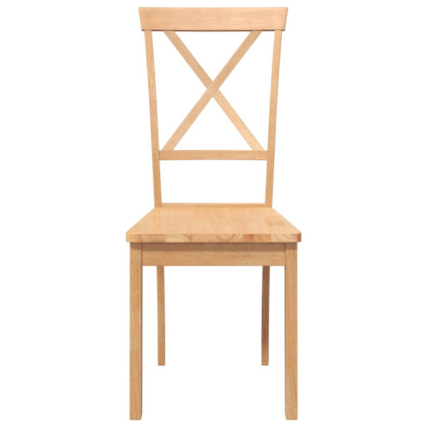 Cadeiras de jantar 2 pcs madeira de seringueira maciça M 5