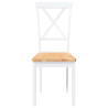 Sillas de comedor 2 unidades madera maciza de caucho blanco 5