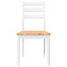 Sillas de comedor 2 unidades madera maciza de caucho blanco 5