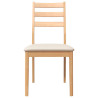 Sillas de comedor con cojines 2uds madera maciza natural caucho 5