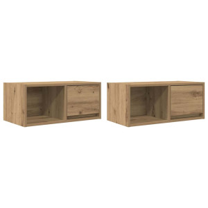 Móveis TV 2 pcs 60x31x25.5 cm deriv. madeira carvalho artisiano H