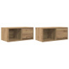 Muebles para TV 2 uds madera roble artisan 60x31x25.5 cm 2