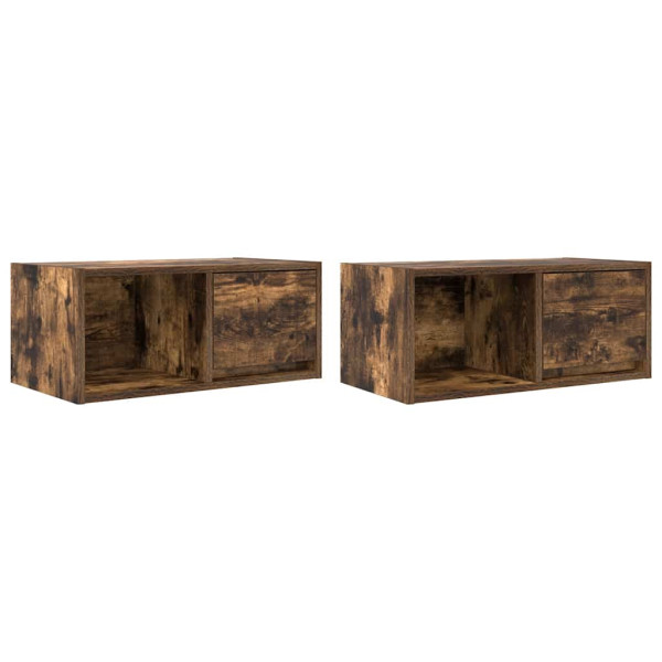 Móveis de TV 2pcs 60x31x25.5cm deriv. madeira carvalho fumado M 2