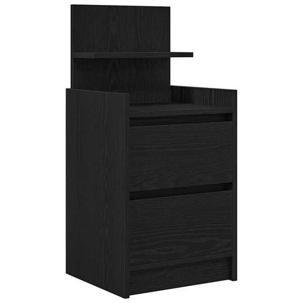 Mesa de cabeceira com 2 gavetas 38x34x80 cm preto M 2