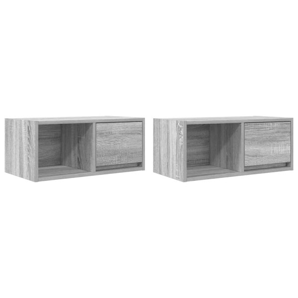 Móveis TV 2 pcs 60x31x25.5 cm derivados madeira cinzento sonoma M 2