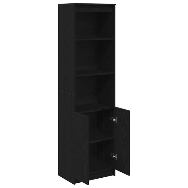 Aparador alto roble negro 50x35x180 cm madera de ingeniería M 5