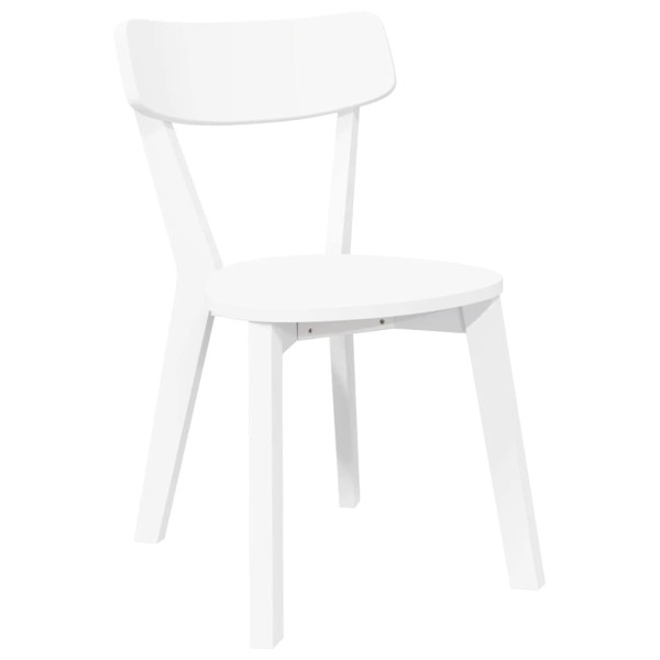 Sillas de comedor 2 unidades madera maciza de caucho blanco M 4