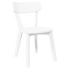 Sillas de comedor 2 unidades madera maciza de caucho blanco 4